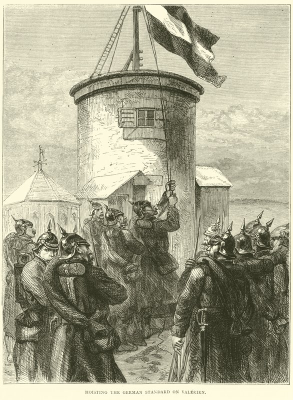 Hissage du drapeau allemand sur Valérien, mars 1871 - English School