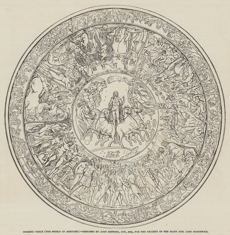 Table homérique, le bouclier d