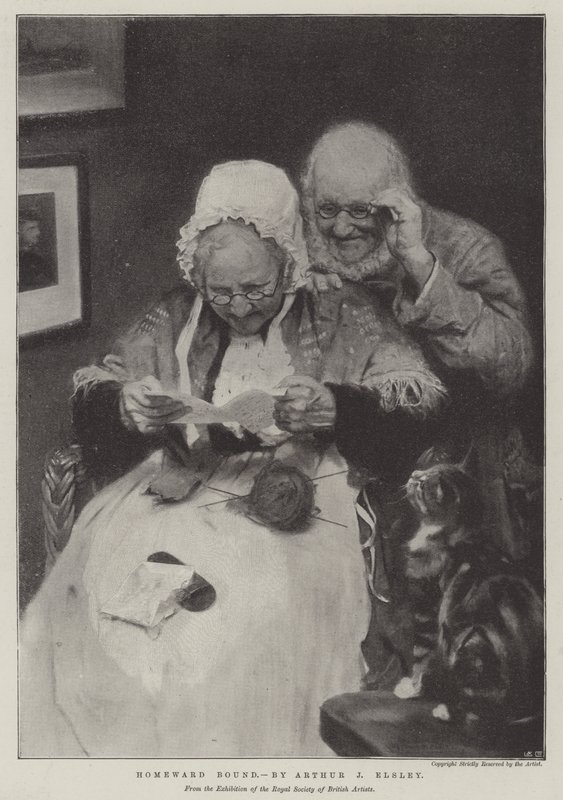 Retour à la maison (lithographie) - English School