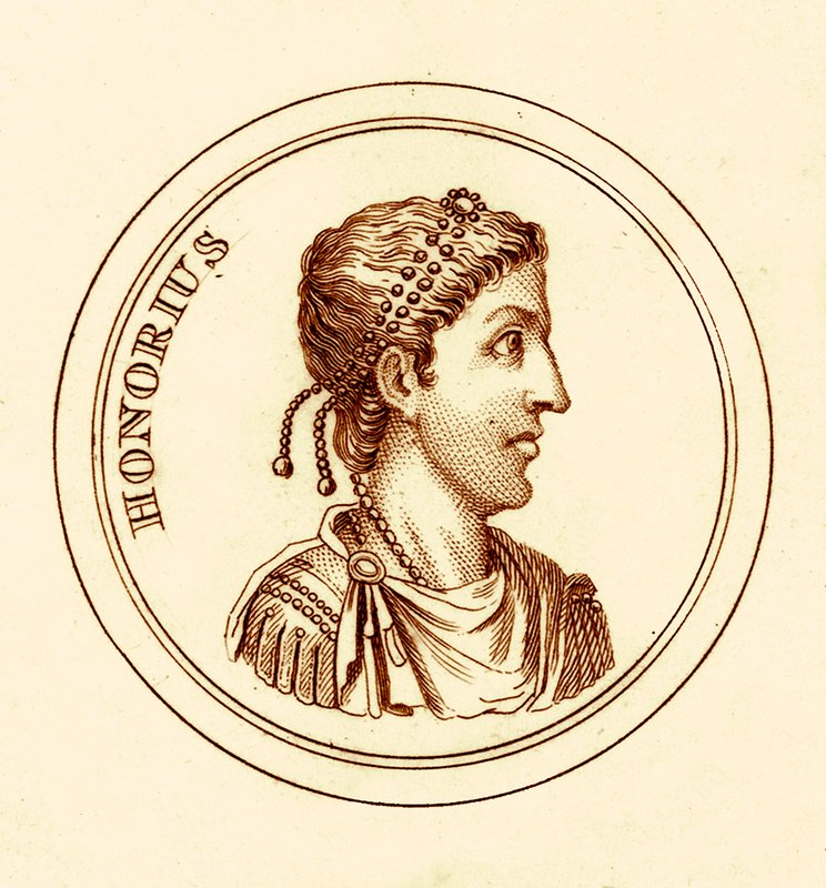 Honorius, illustration du Dictionnaire Historique Universel par George Crabb, publiée en 1825 - English School
