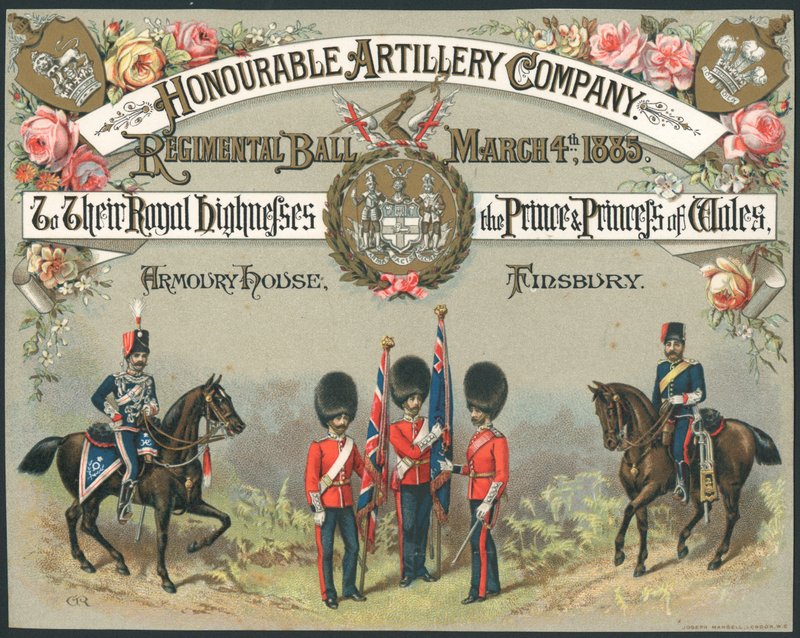 Honourable Artillery Company, bal régimentaire, 4 mars 1885 - English School