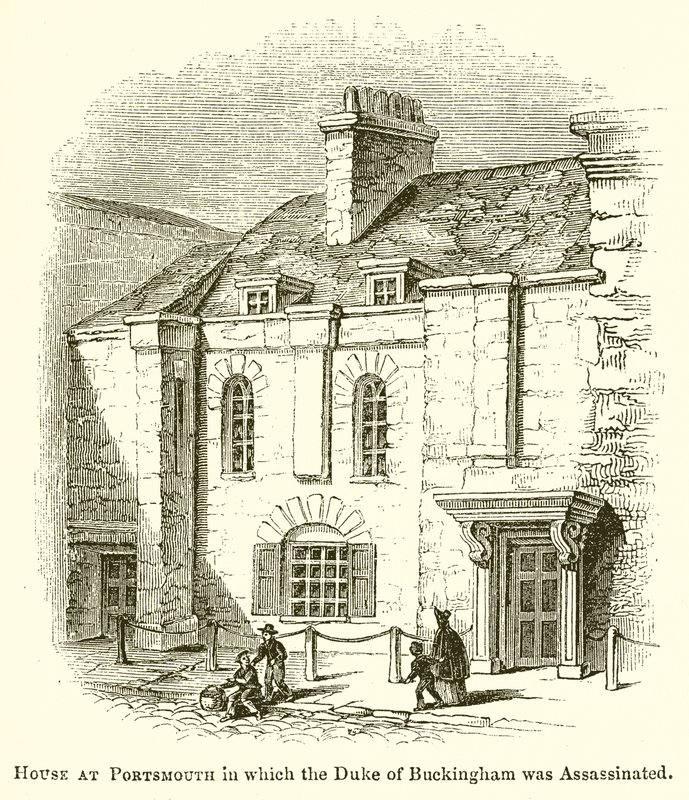 Maison à Portsmouth où le duc de Buckingham a été assassiné - English School
