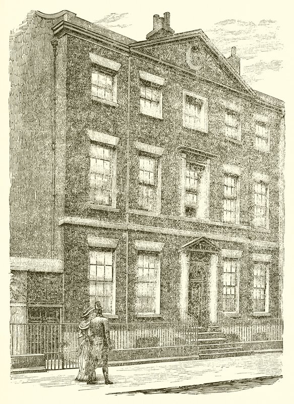 Maison à Rodney Street, Liverpool, où est né M. Gladstone - English School