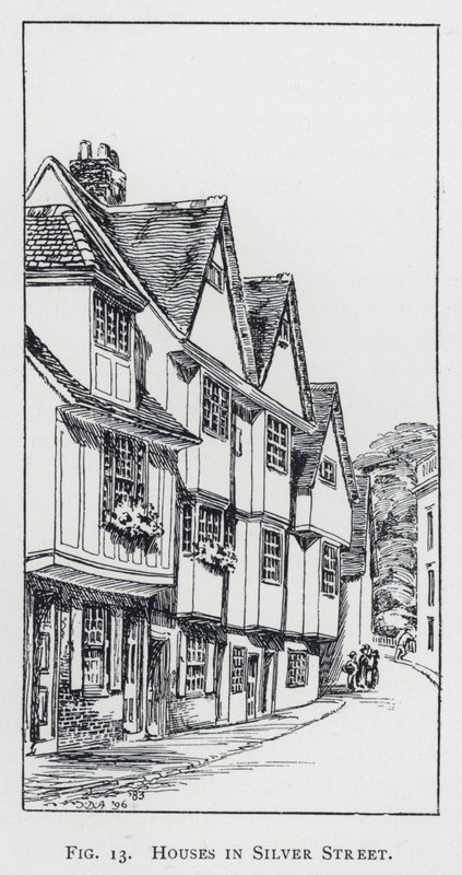 Maisons dans Silver Street (gravure) - English School