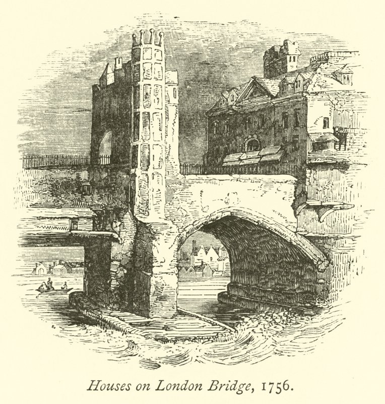 Maisons sur le Pont de Londres, 1756 - English School