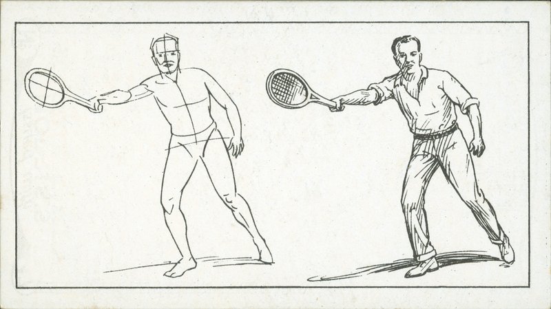 Comment dessiner : Figure jouant au tennis - English School