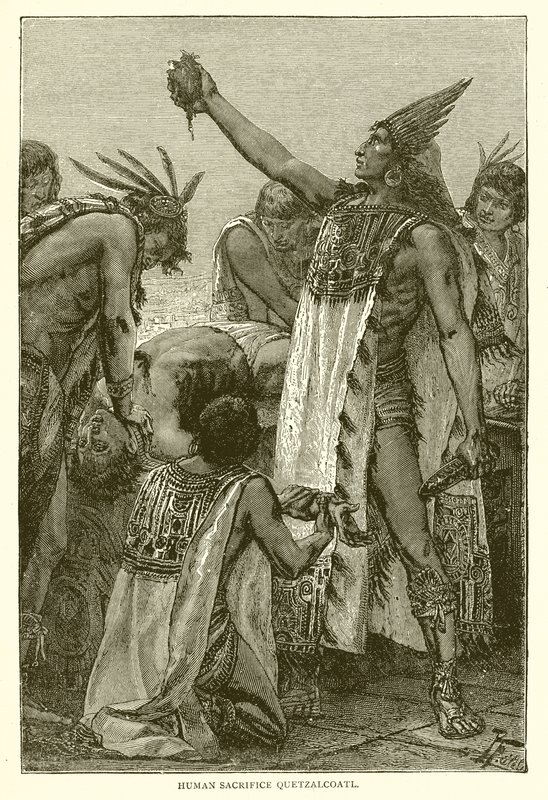 Sacrifice humain Quetzalcoatl - English School