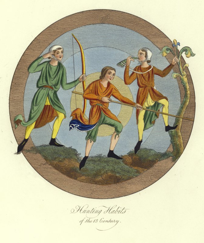 Habits de chasse du 13ème siècle - English School