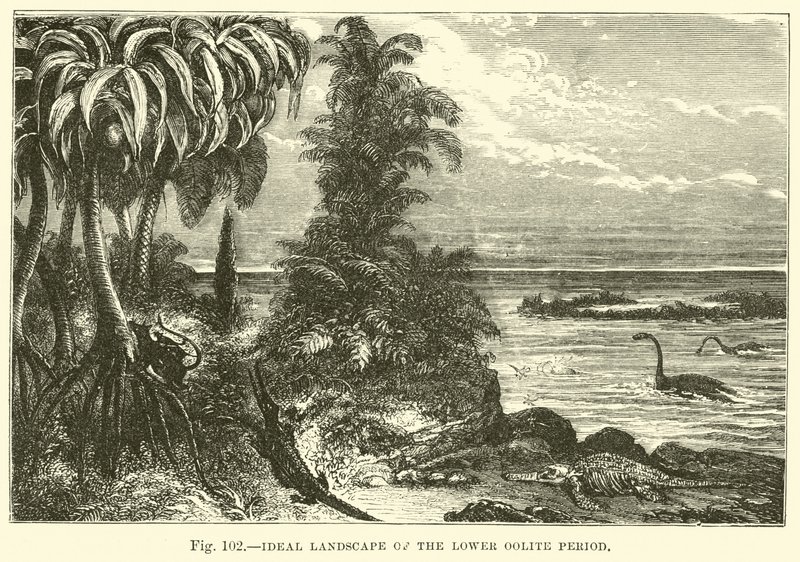 Paysage idéal de la période Oolitique inférieure - English School