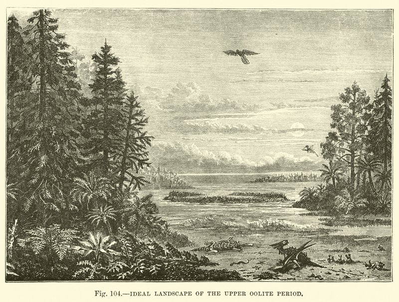 Paysage idéal de la période Oolitique supérieure - English School