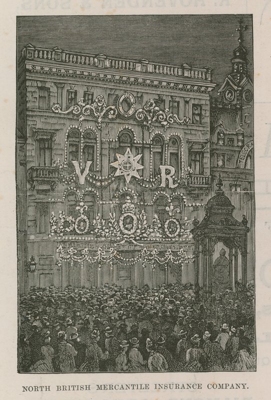 Illuminations ornant les bureaux de la North British Mercantile Insurance Company - English School