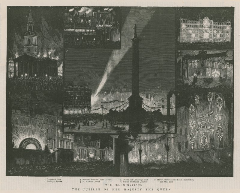 Illuminations au jubilé de Sa Majesté la Reine - English School