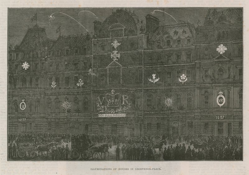 Illuminations sur les maisons à Grosvenor Place - English School