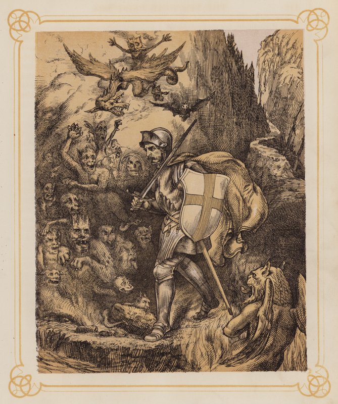 Illustration du Voyage du pèlerin de Bunyan - English School