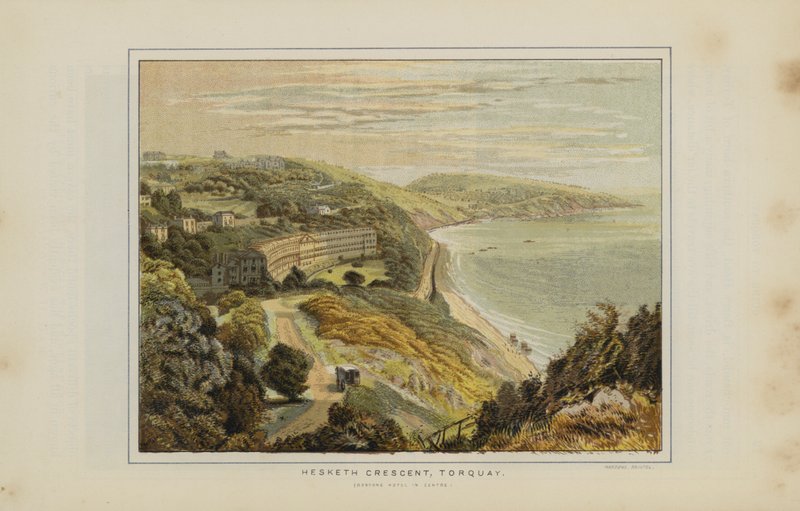 Illustration pour le Guide de Torquay (chromolithographie) - English School