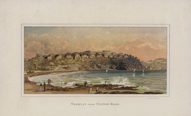 Illustration pour le Guide de Torquay (chromolithographie) - English School