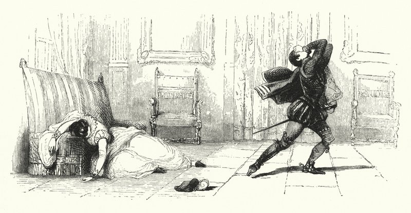 Illustration pour Les Huguenots de Giacomo Meyerbeer (gravure) - English School