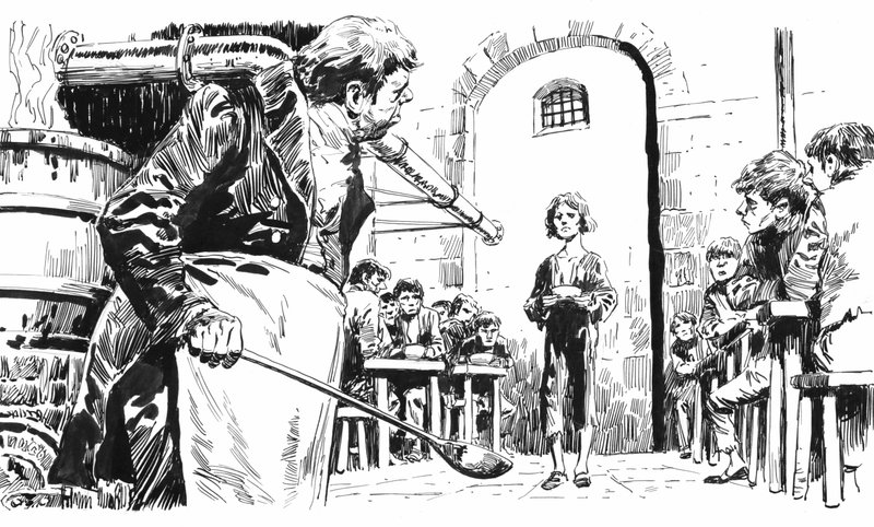Illustration pour Oliver Twist de Charles Dickens - English School