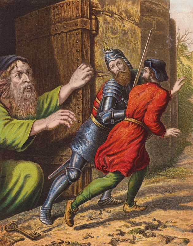 Illustration pour Le Voyage du pèlerin de John Bunyan - English School
