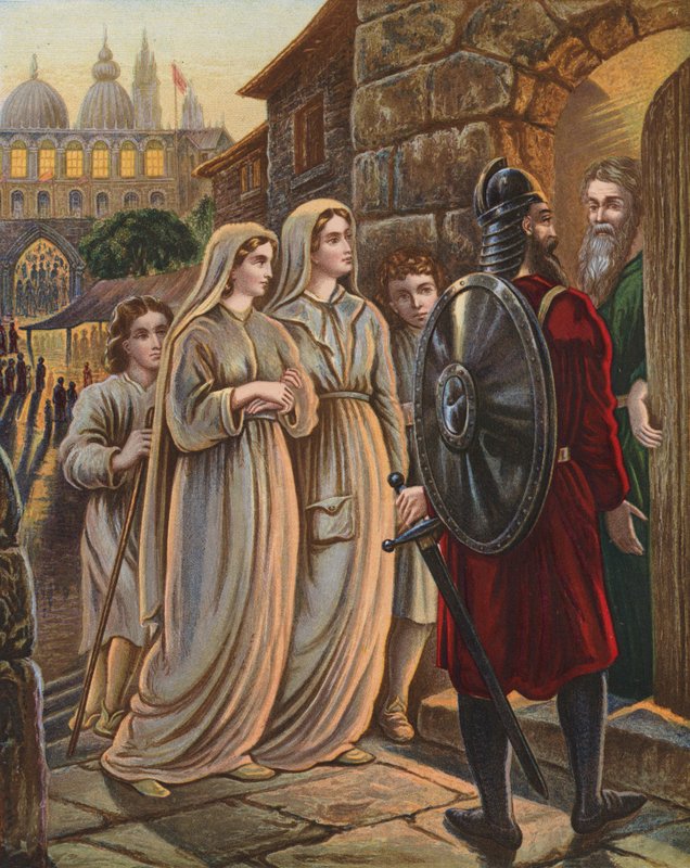 Illustration pour Le Voyage du Pèlerin de John Bunyan - English School