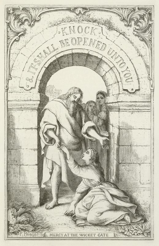 Illustration pour Le Voyage du Pèlerin de John Bunyan - English School