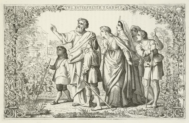Illustration pour Le Voyage du Pèlerin de John Bunyan - English School