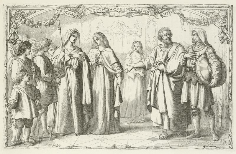 Illustration pour Le Voyage du Pèlerin de John Bunyan - English School