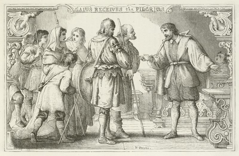 Illustration pour Le Voyage du Pèlerin de John Bunyan - English School
