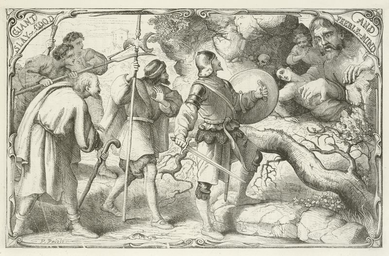 Illustration pour Le Voyage du Pèlerin de John Bunyan - English School