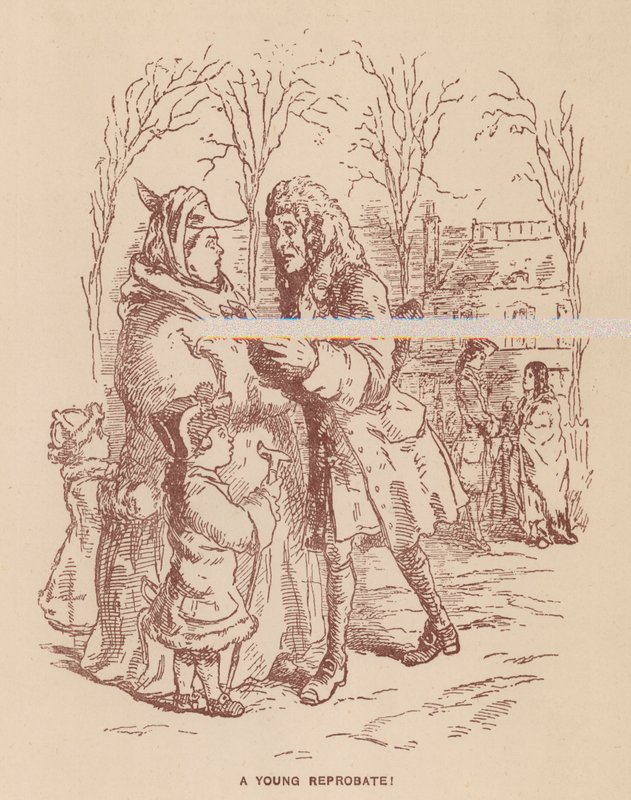 Illustration pour The Virginians de Thackeray (lithographie) - English School
