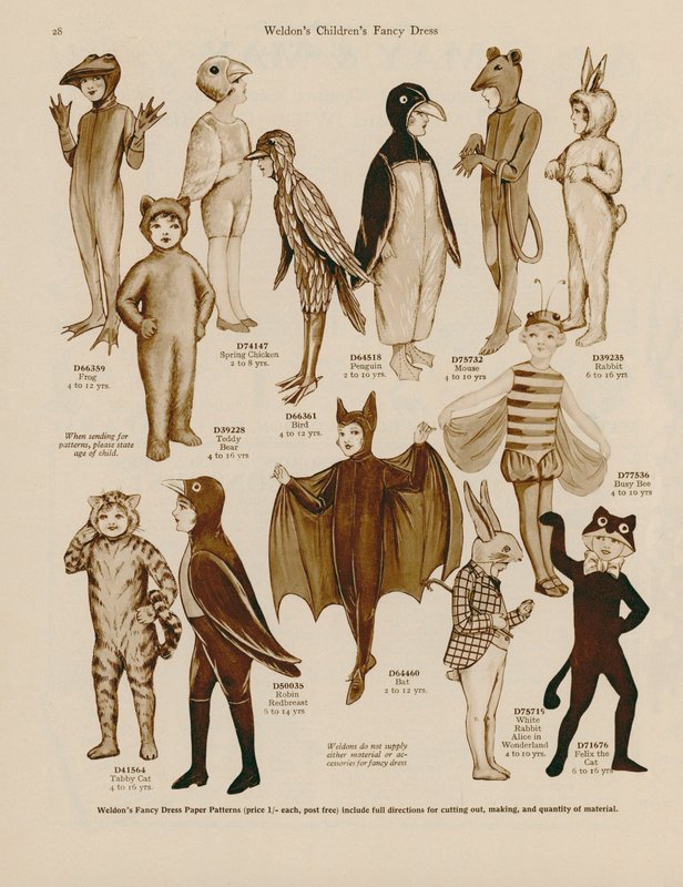 Illustration pour le catalogue de déguisements pour enfants de Weldon - English School