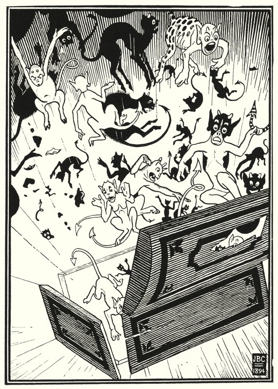 Illustration pour les aventures du Baron de Münchhausen (gravure) - English School
