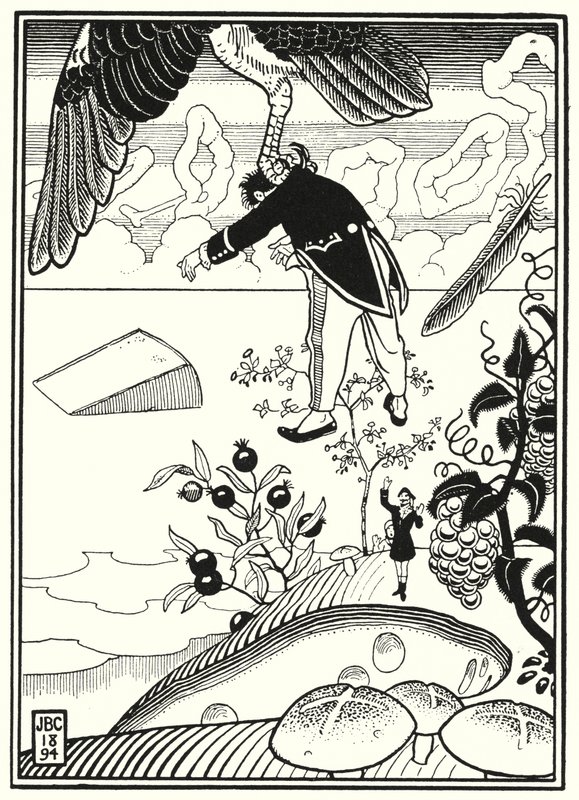 Illustration pour les aventures du Baron de Münchhausen (gravure) - English School