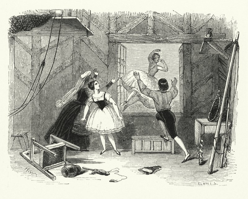 Illustration pour le ballet, Ondine ou La Naïade (gravure) - English School