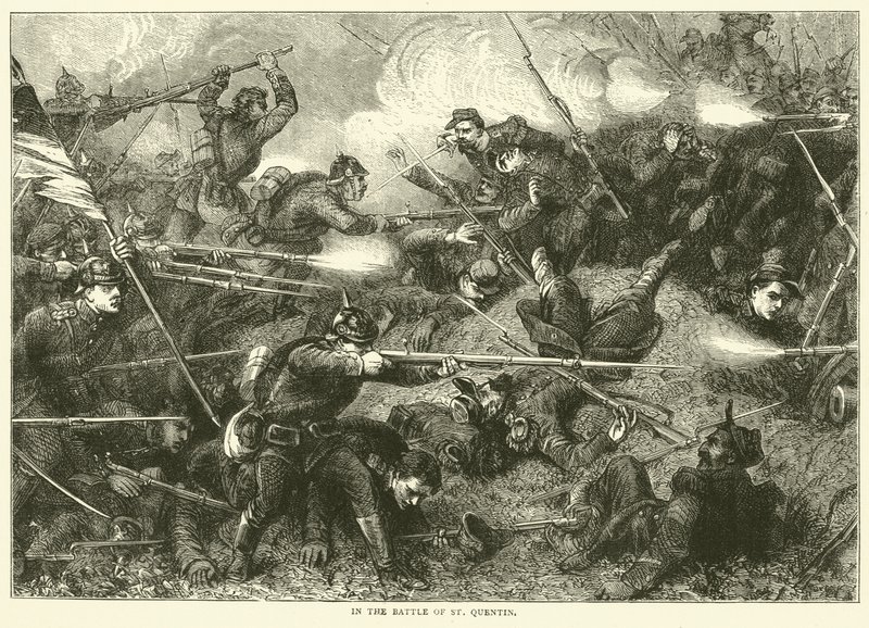 Dans la bataille de Saint-Quentin, janvier 1871 - English School