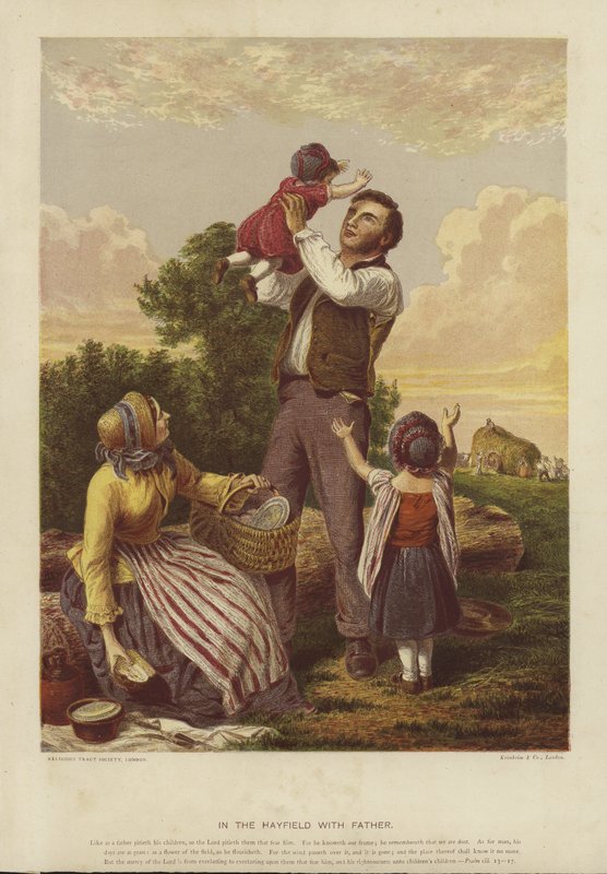 Dans le champ de foin avec père - English School