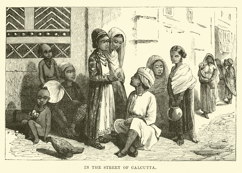 Dans la rue de Calcutta - English School