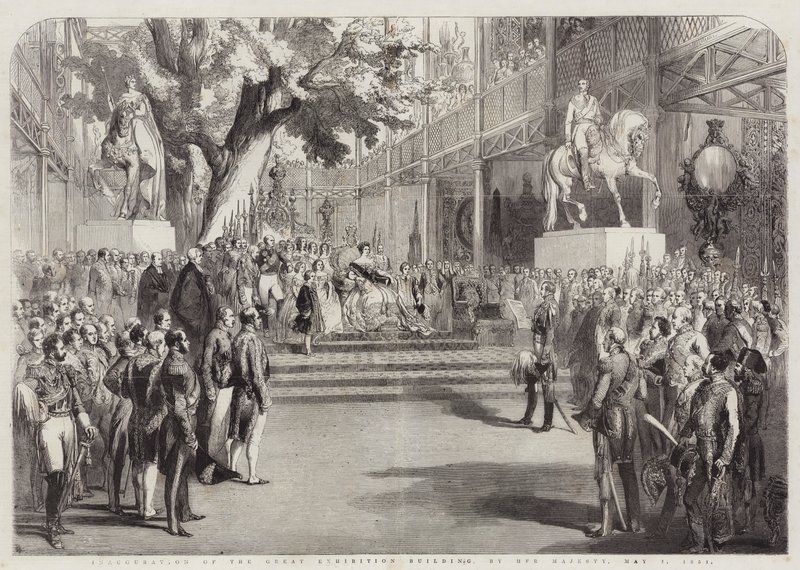 Inauguration du bâtiment de la Grande Exposition, par Sa Majesté - English School