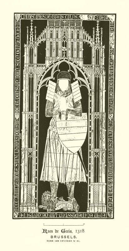 Dalle incisée (gravure) - English School