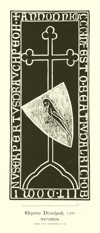 Dalle incisée (gravure) - English School