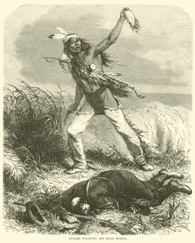 Indien scalpant son ennemi mort - English School
