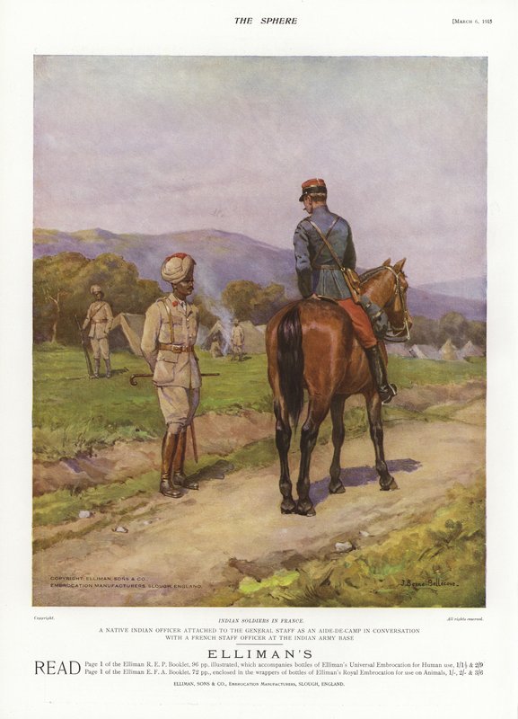 Soldats indiens en France, Première Guerre mondiale - English School