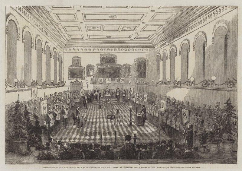 Installation du Duc de Newcastle au Mechanics