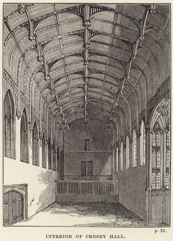 Intérieur de Crosby Hall à Chelsea - English School