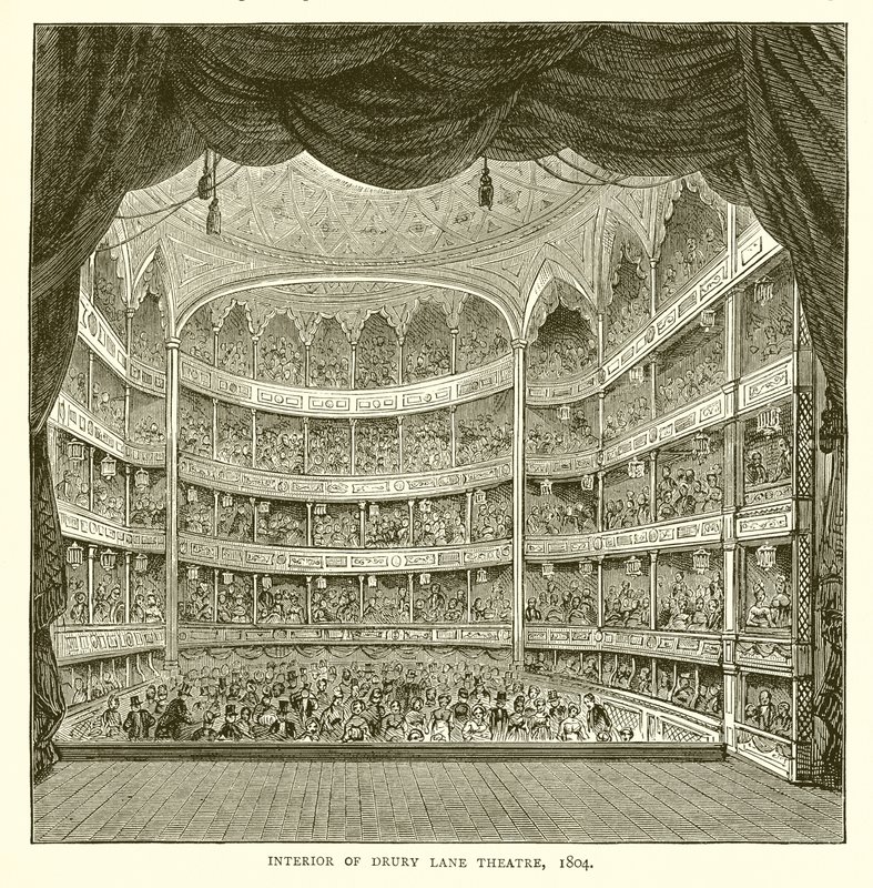 Intérieur du théâtre de Drury Lane, 1804 - English School