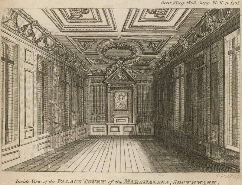 Intérieur de la cour du palais de la prison de Marshalsea - English School