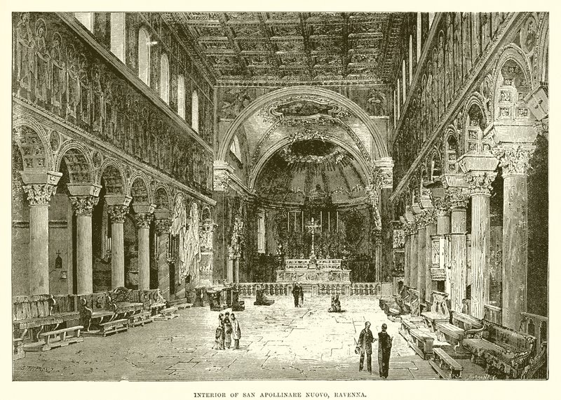 Intérieur de San Apollinare Nuovo, Ravenne - English School
