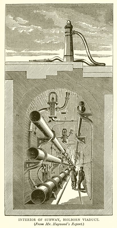 Intérieur du métro, Holborn Viaduct - English School