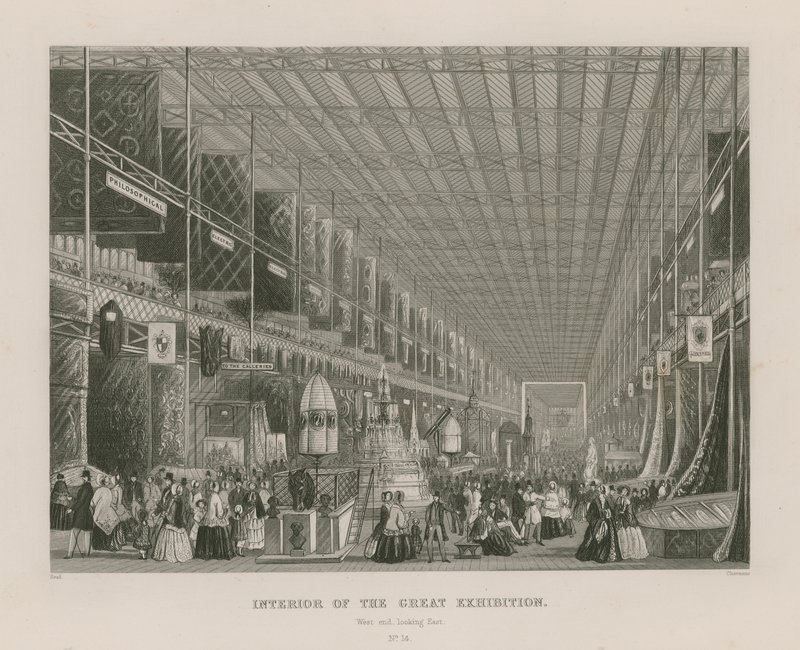 Intérieur de la Grande Exposition, 1851, extrémité ouest regardant vers l