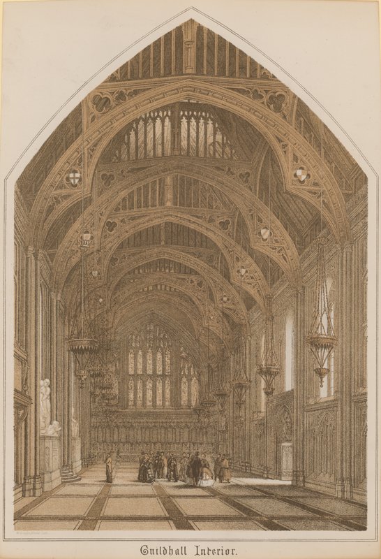Intérieur de Guildhall, Londres - English School